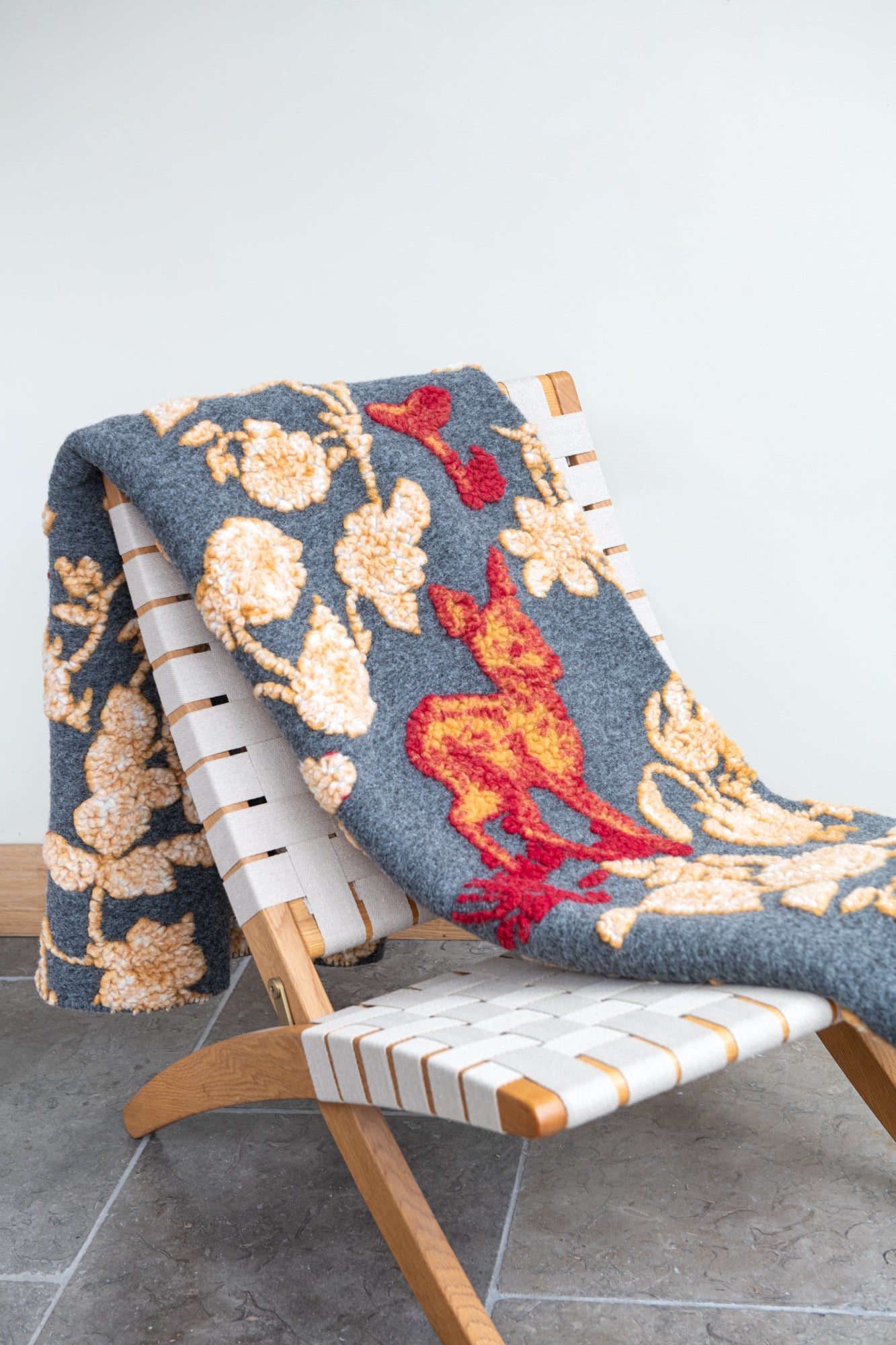 Magic Bambi Forest Textured Wool Blanket