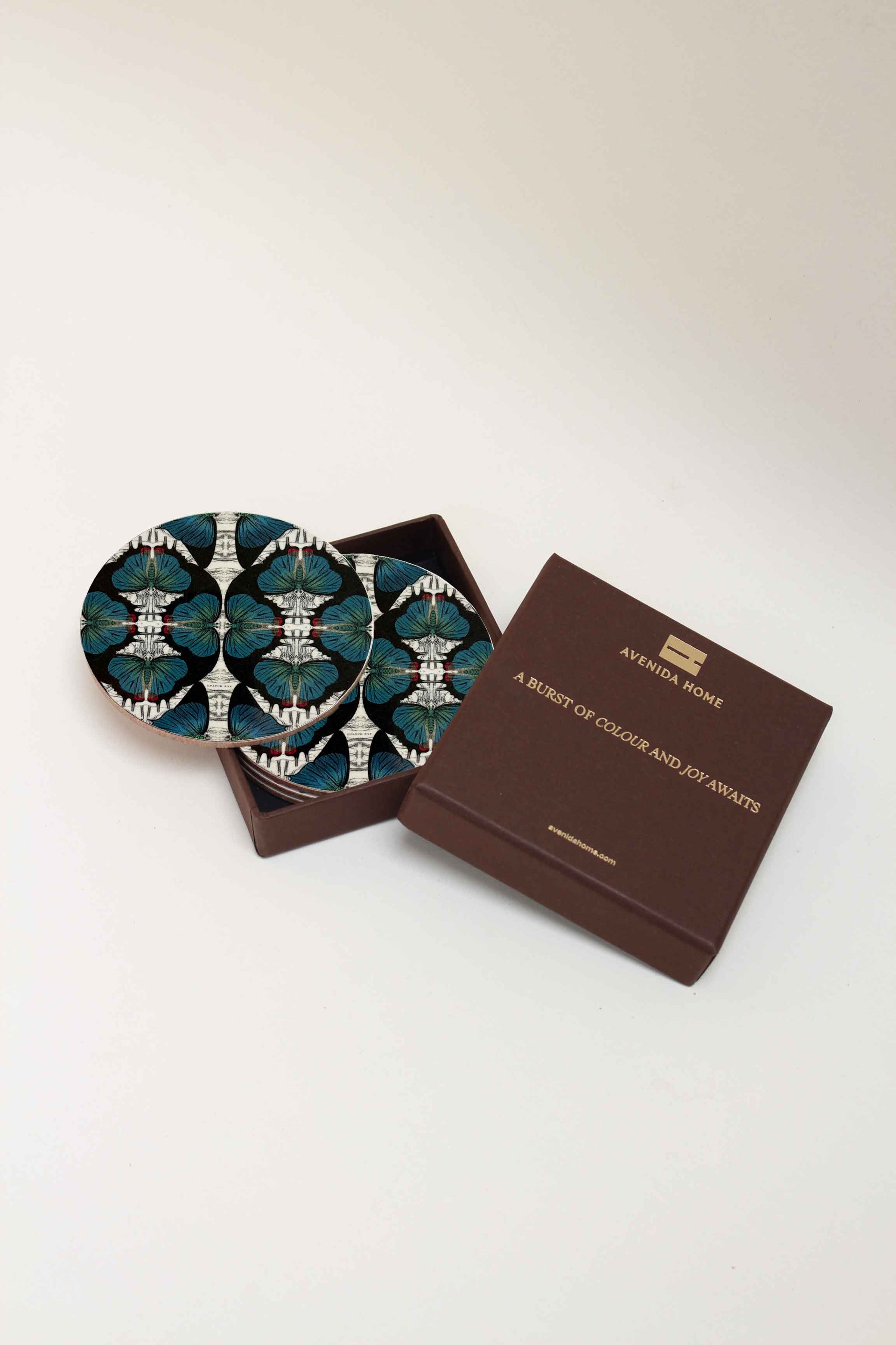 Blue Butterfly Set of 4 Coasters