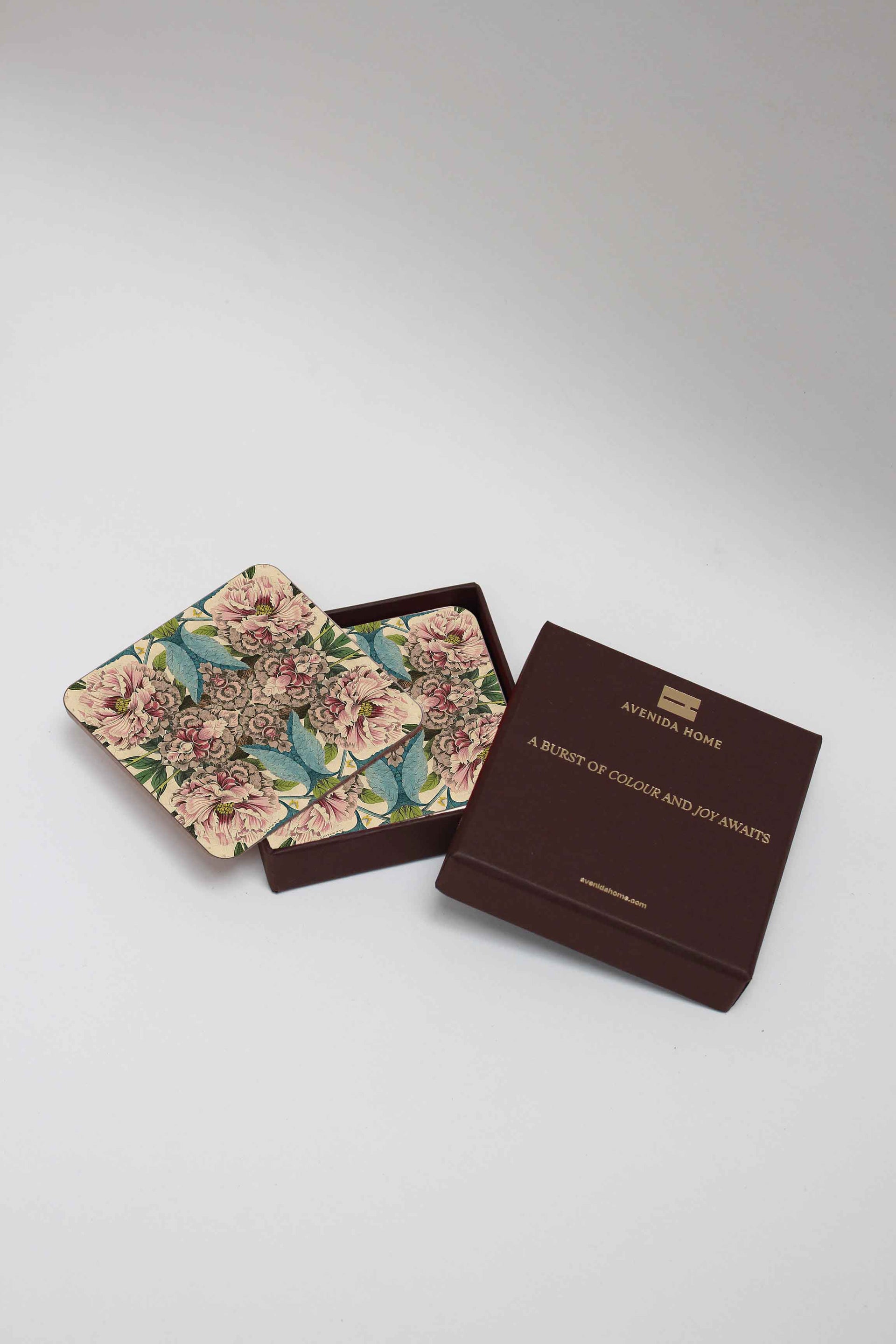 Peonies Set of 4 Coasters
