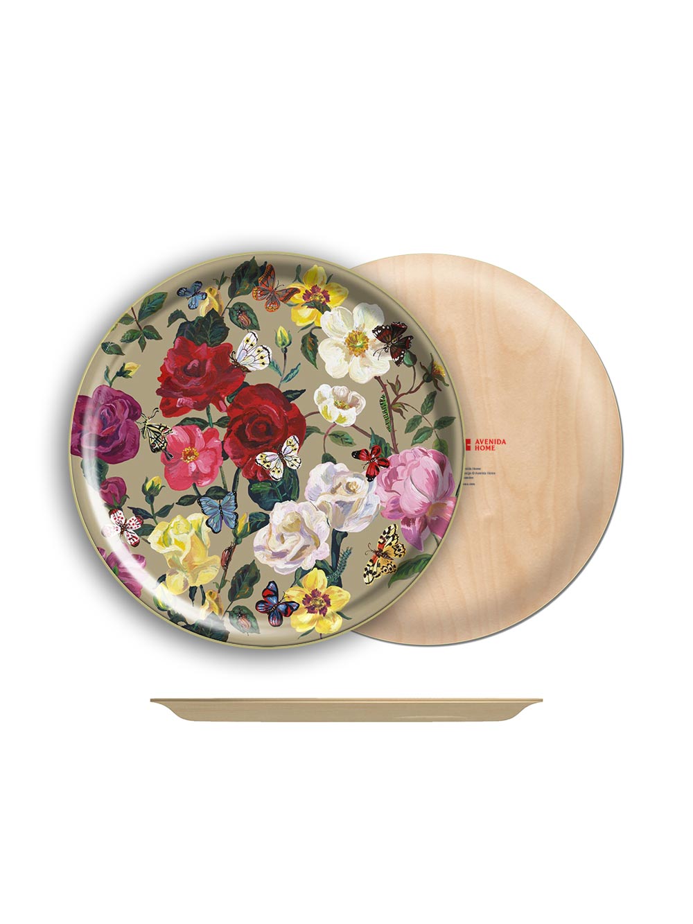 Roses Large Round Tray