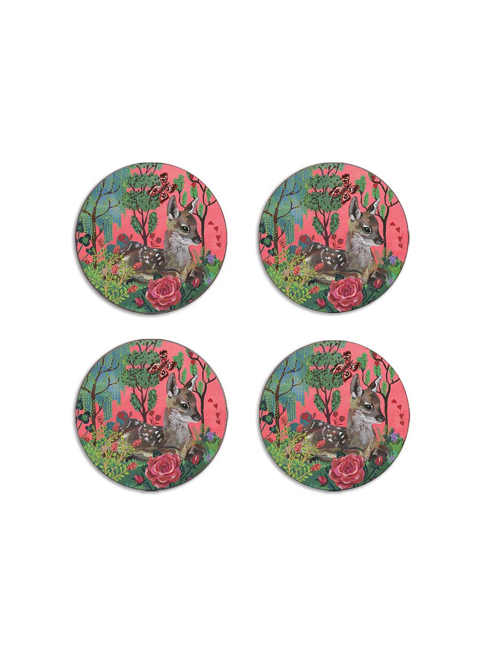 Bambi in the Woodlands Set of 4 Coasters