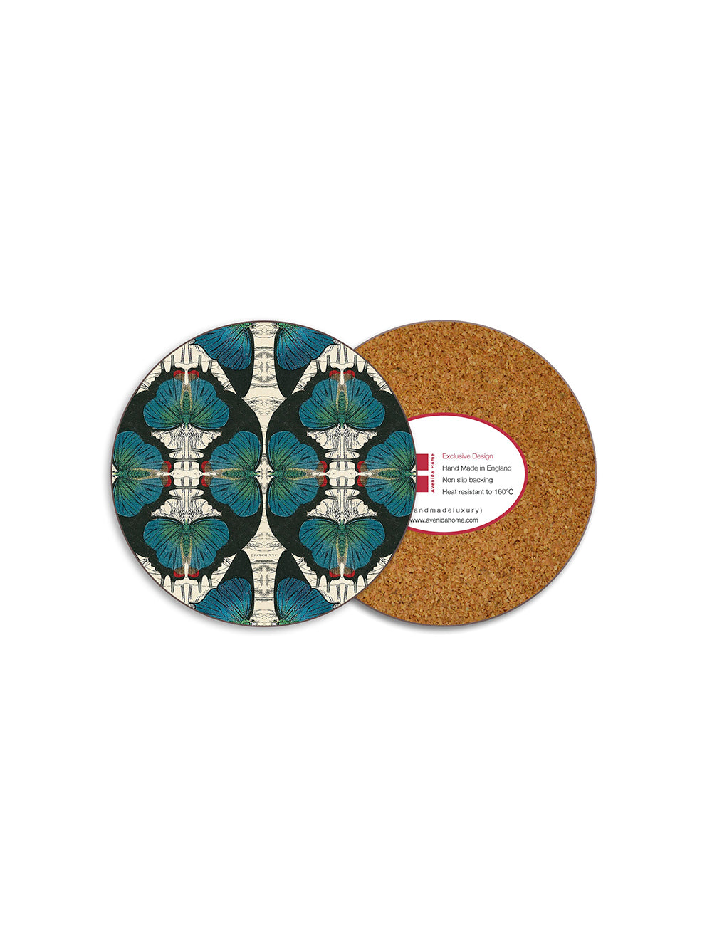 Blue Butterfly Round Coaster