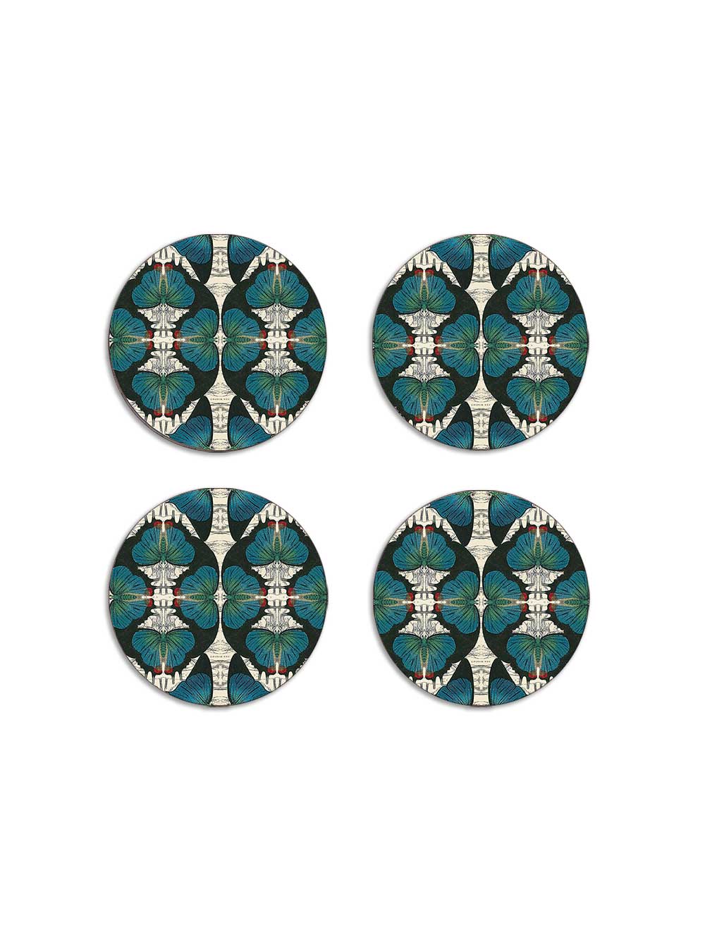 Blue Buttterfly Coaster Set Design by Avenida Home with PATCH NYC 
