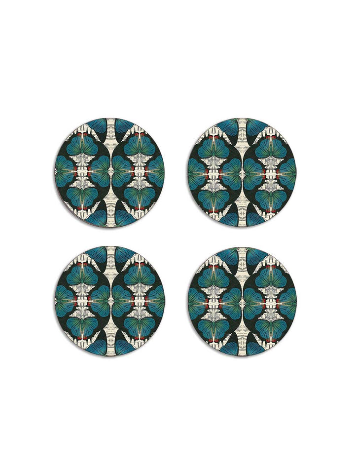 Blue Buttterfly Coaster Set Design by Avenida Home with PATCH NYC 