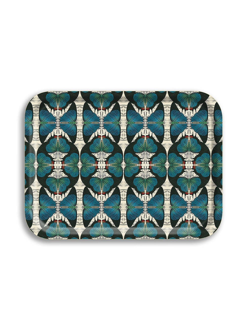 Blue Butterfly Small Birch Wood Tray
