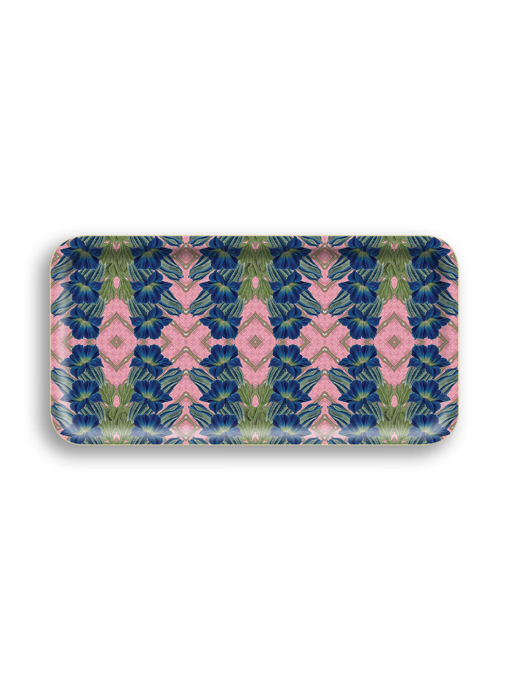 Blue Flower Narrow Tray