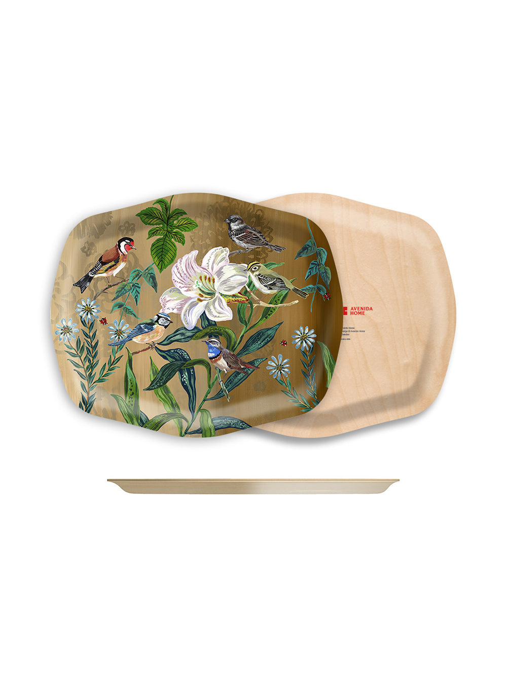 Birds Brown Party Tray