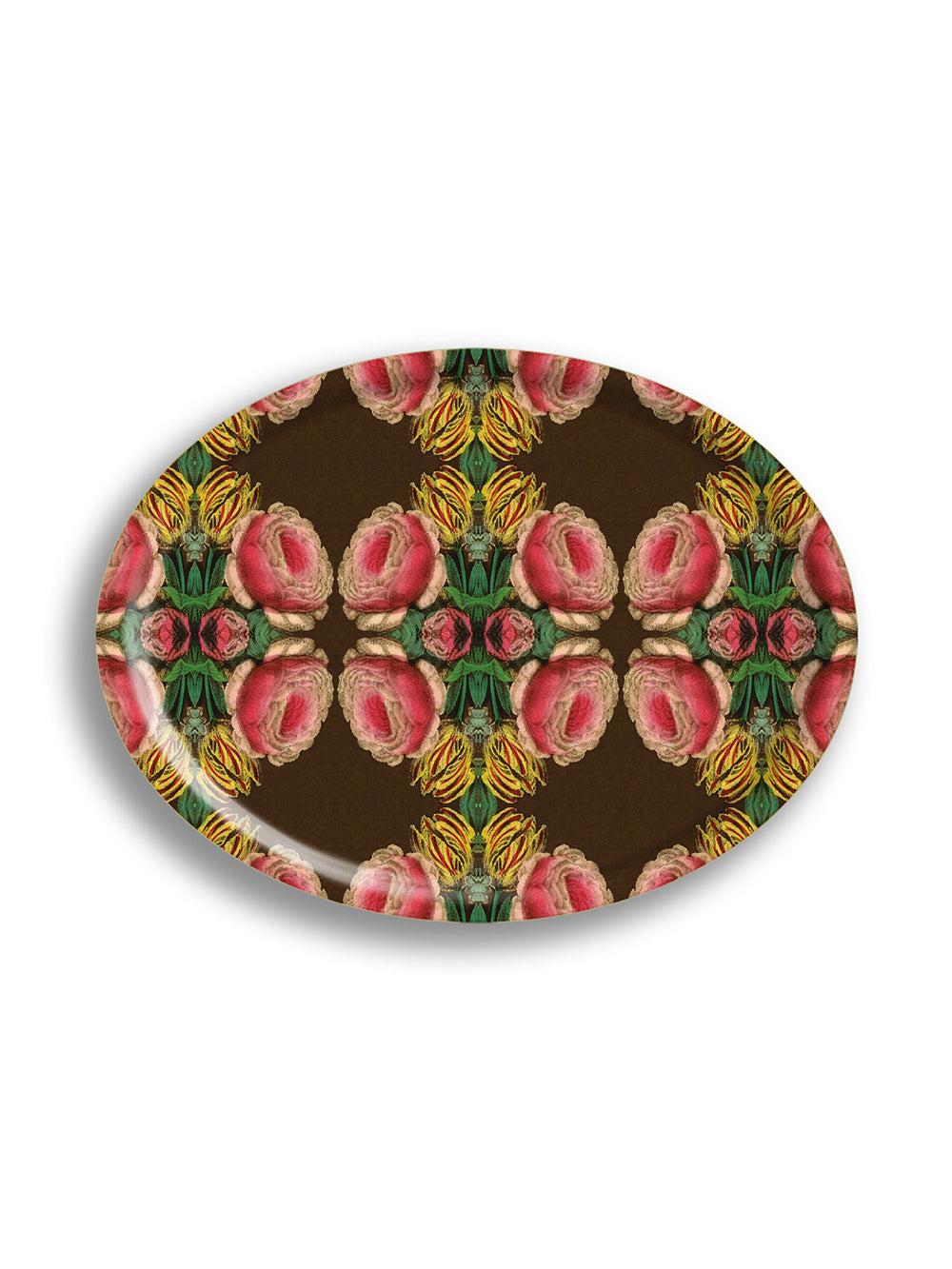 Cabbage Rose Oval Tray