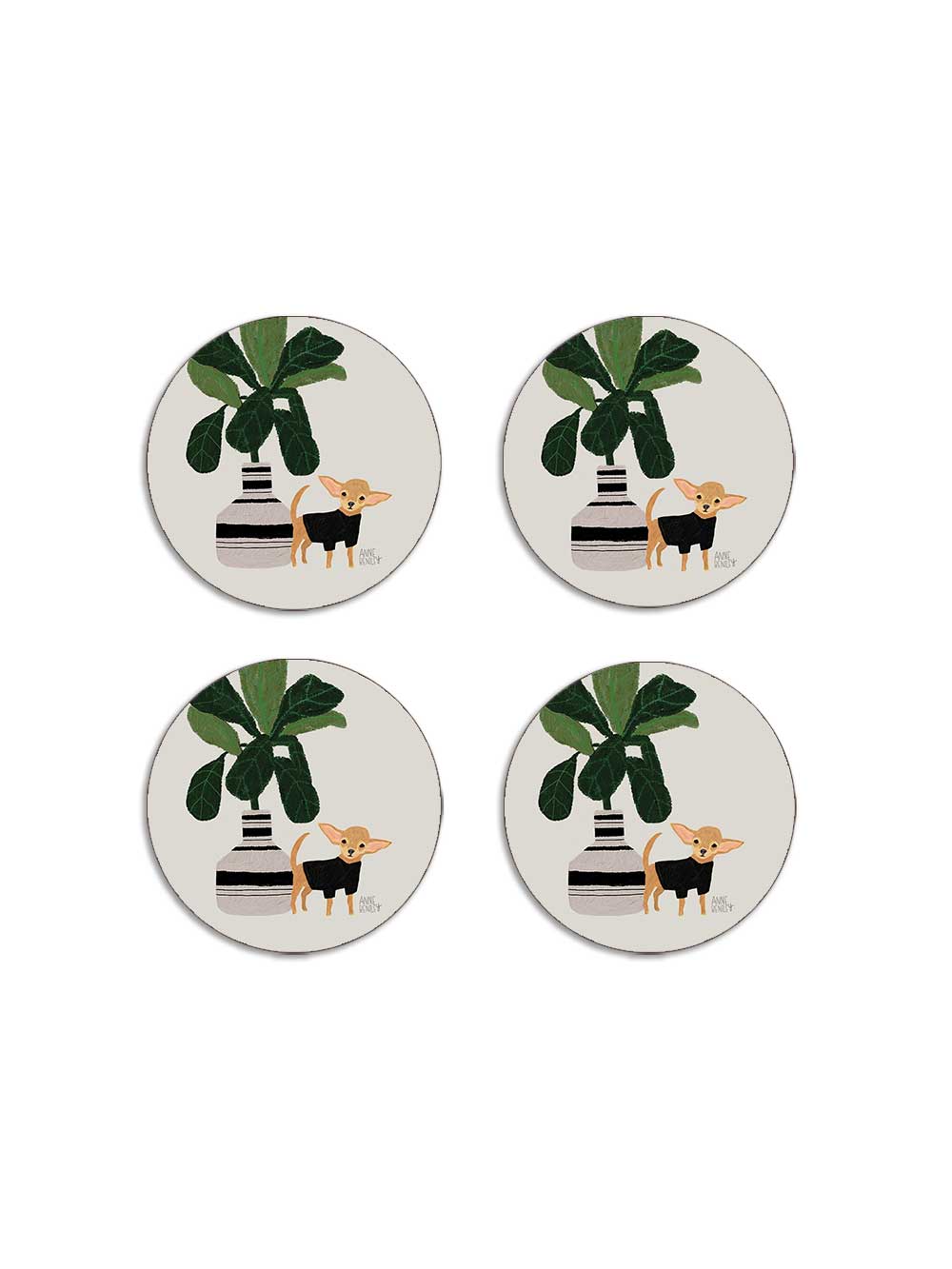 Dogs Chihuahua Set of 4 Coasters