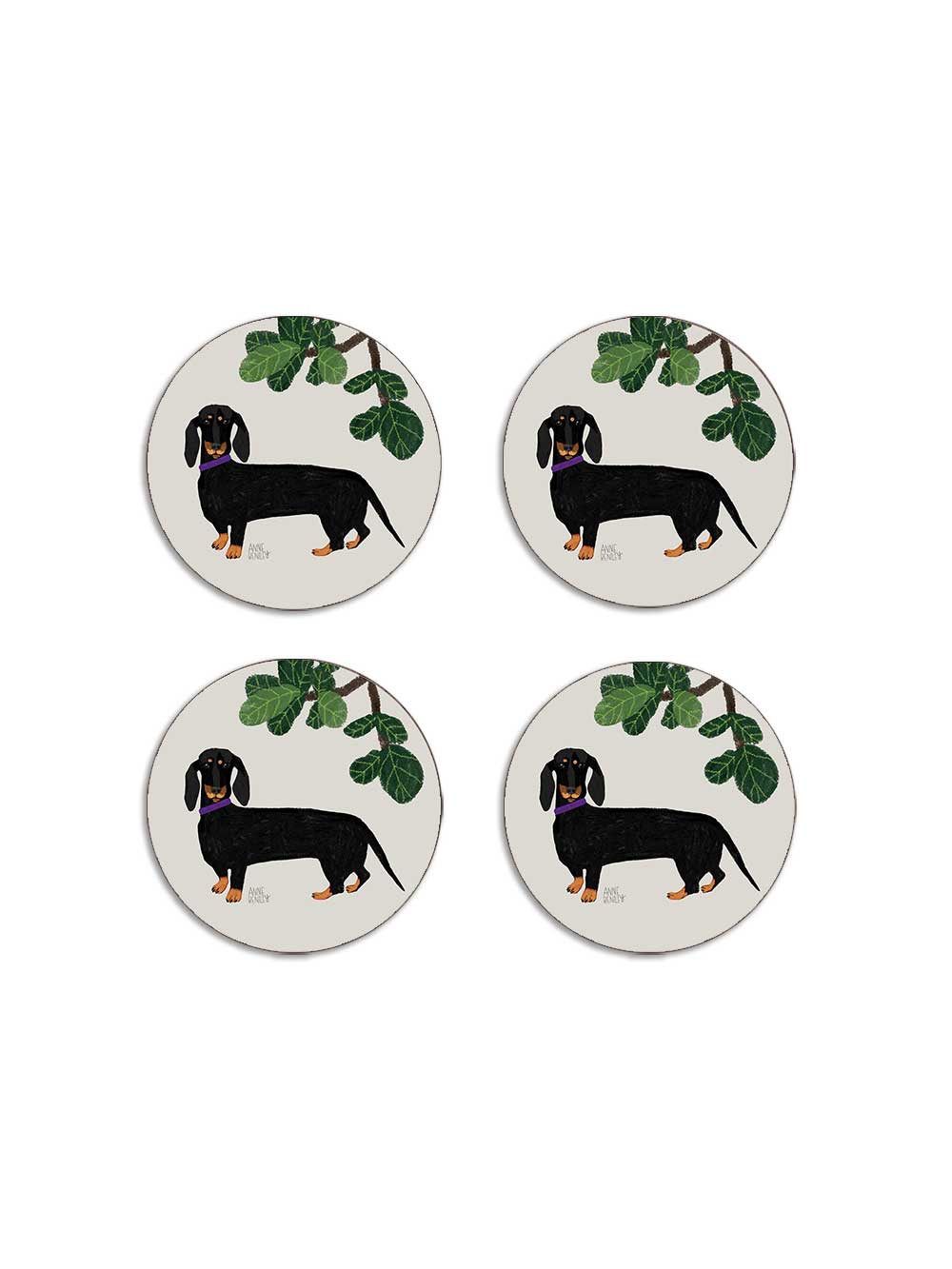 Dogs Dachshund Set of 4 Coasters