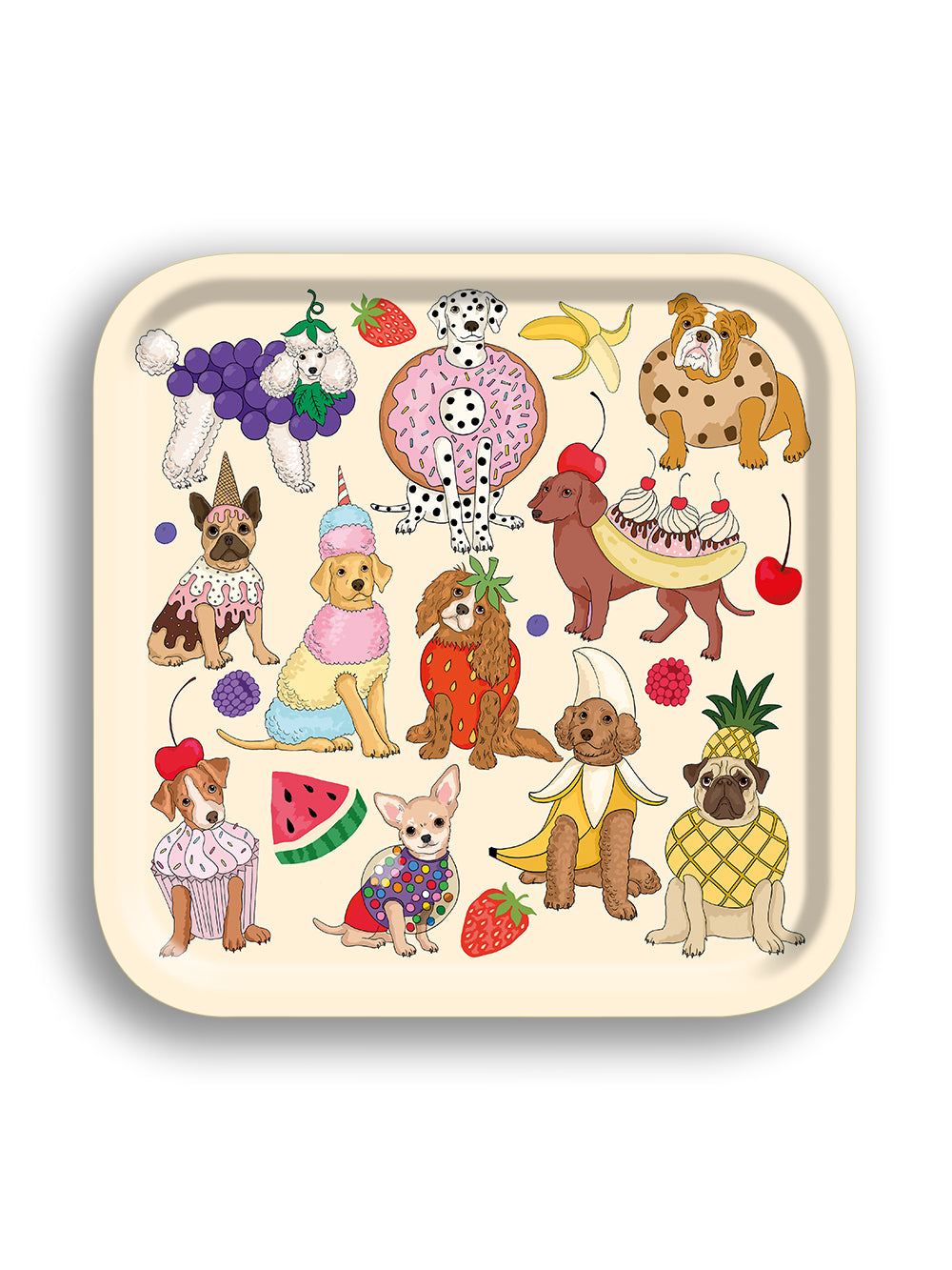 Dogs Dessert  Square Tray