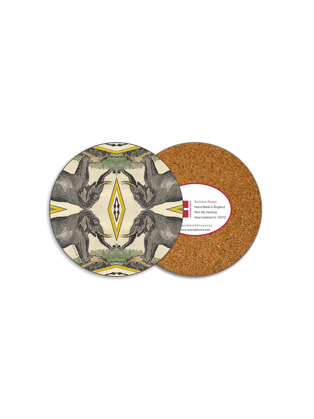 Elephants Round Coasters