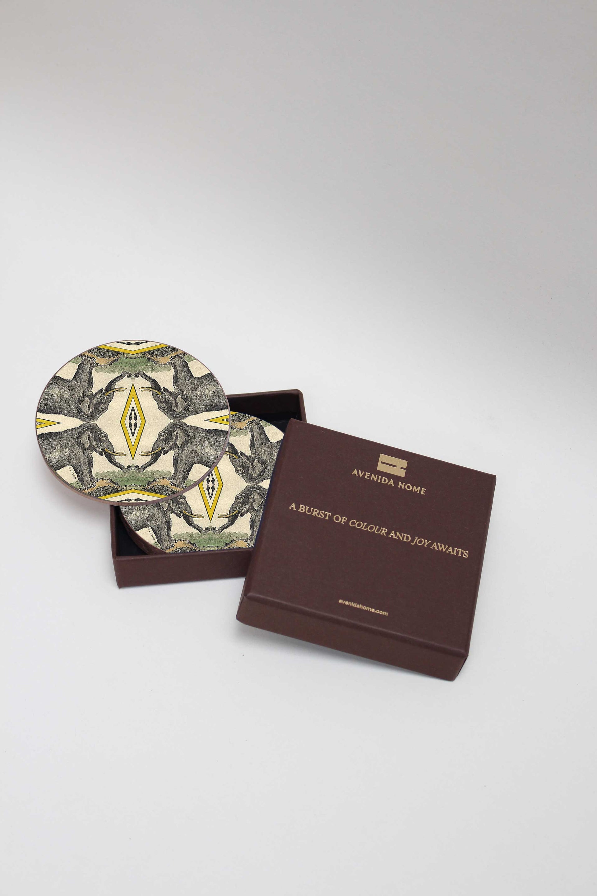 Elephants Set of 4 Coasters