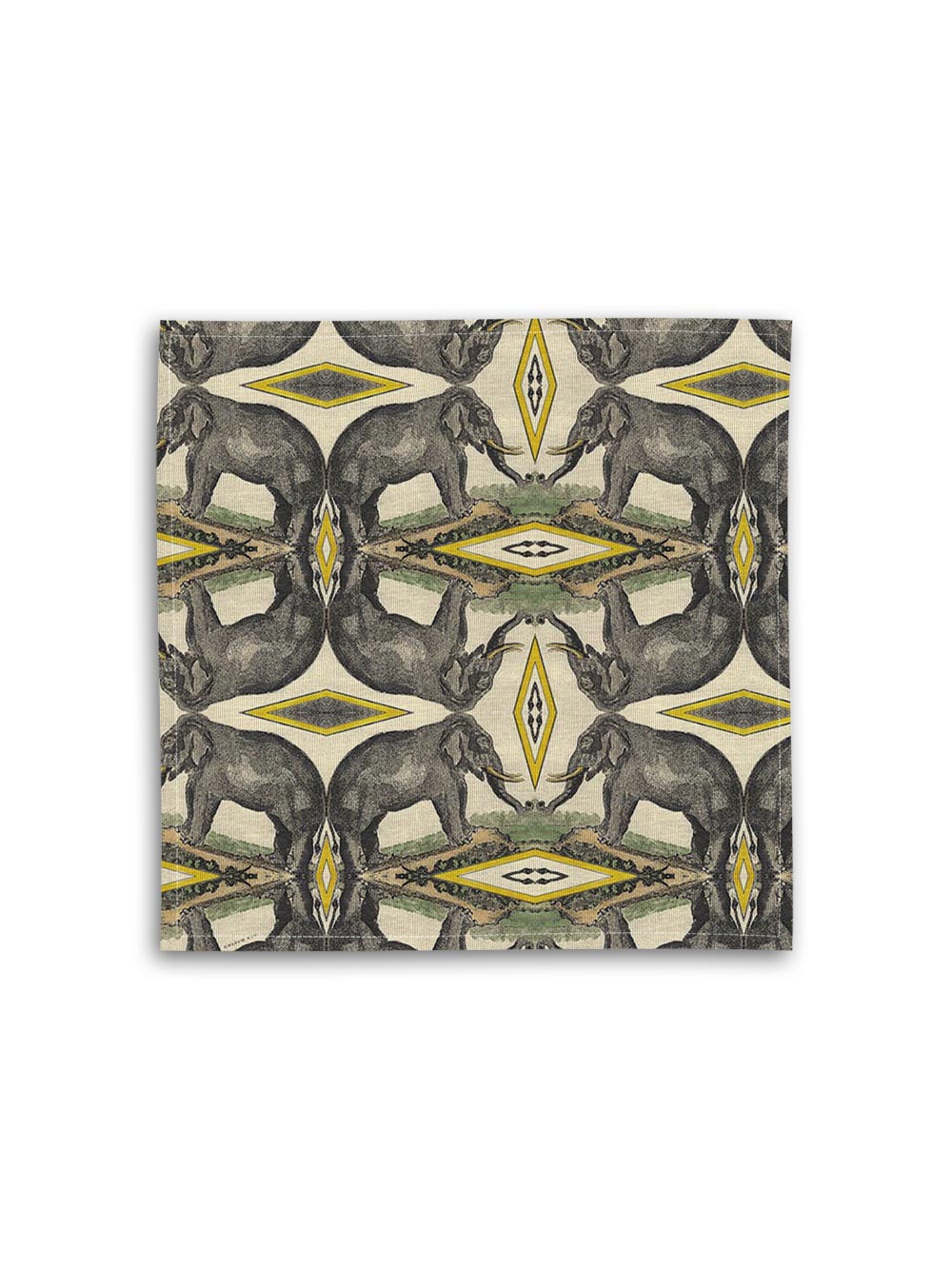 Elephants Linen Napkin Design by Avenida Home with PATCH NYC