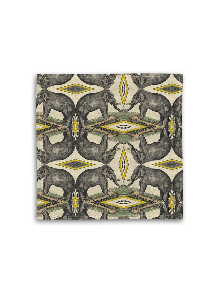 Elephants Linen Napkin Design by Avenida Home with PATCH NYC