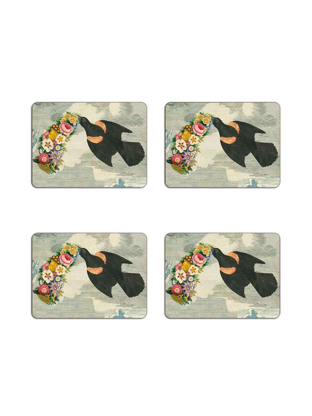 Flying Bird Right Rectangular Table Mat from Avenida Home with artwork by John Derian