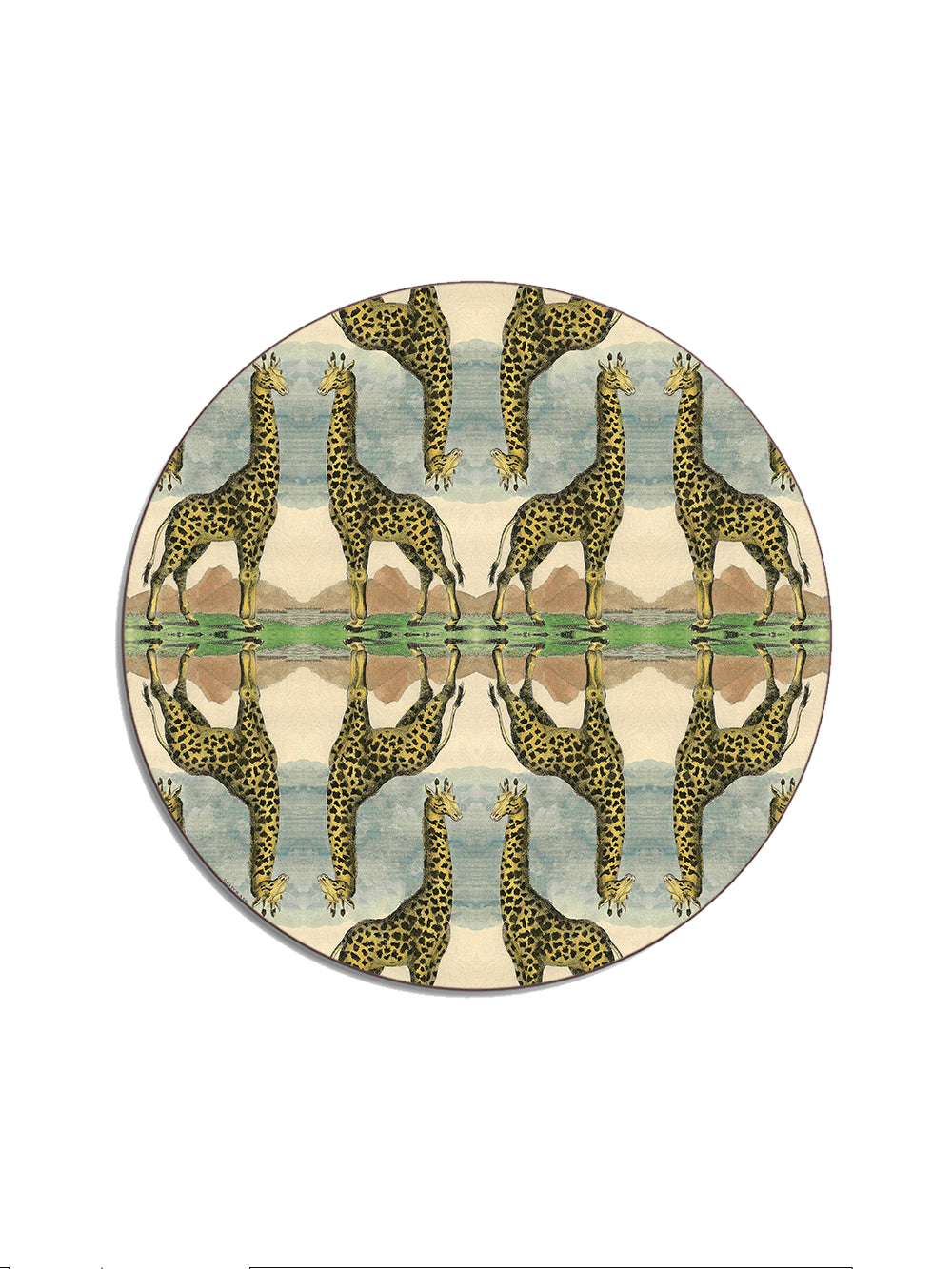 Giraffe Round Luncheon Placemat
