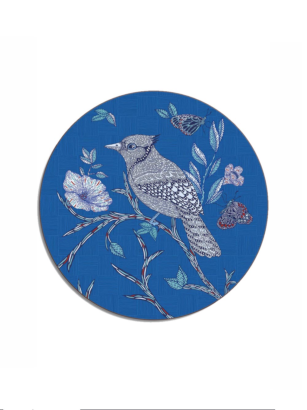 Indigo Birds Round Placemat Design by Studio Avenida, Avenida Home’s own brand