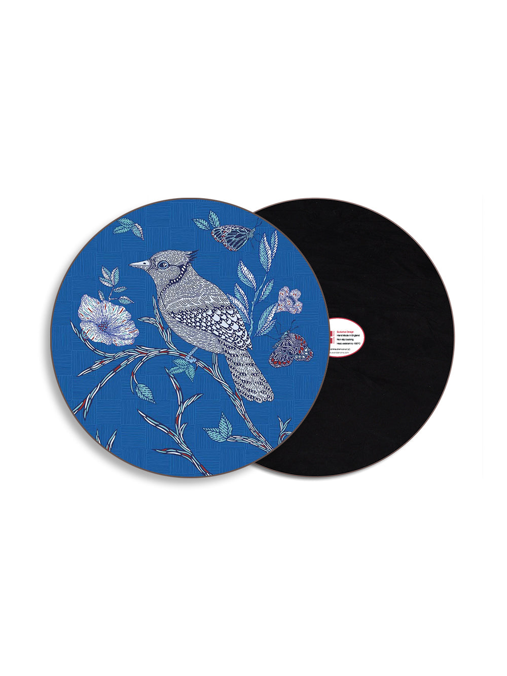 Indigo Birds Round Luncheon Placemat