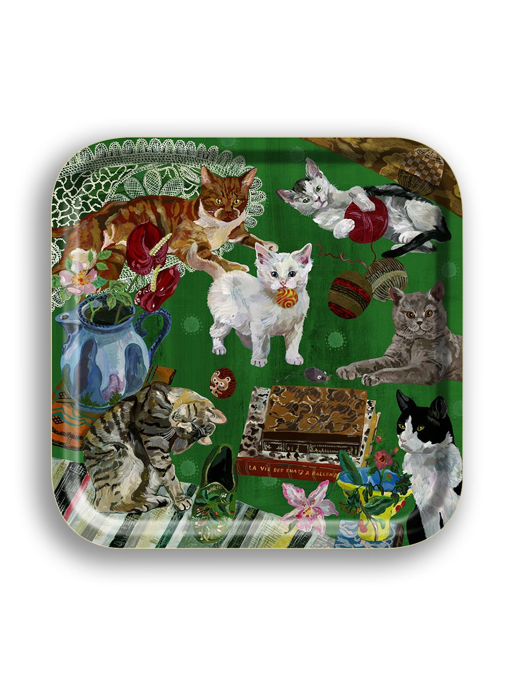 Les Chats Square Tray