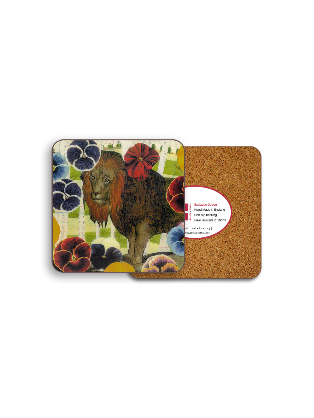 Lion Pansy Coaster