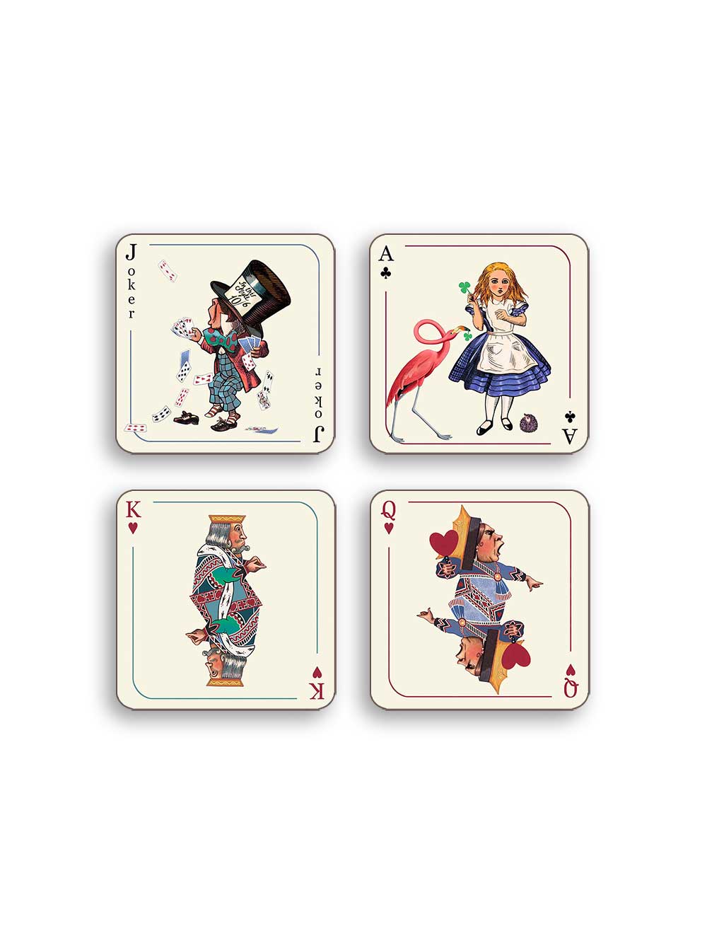 Alice in Wonderland Set of 4 Coasters