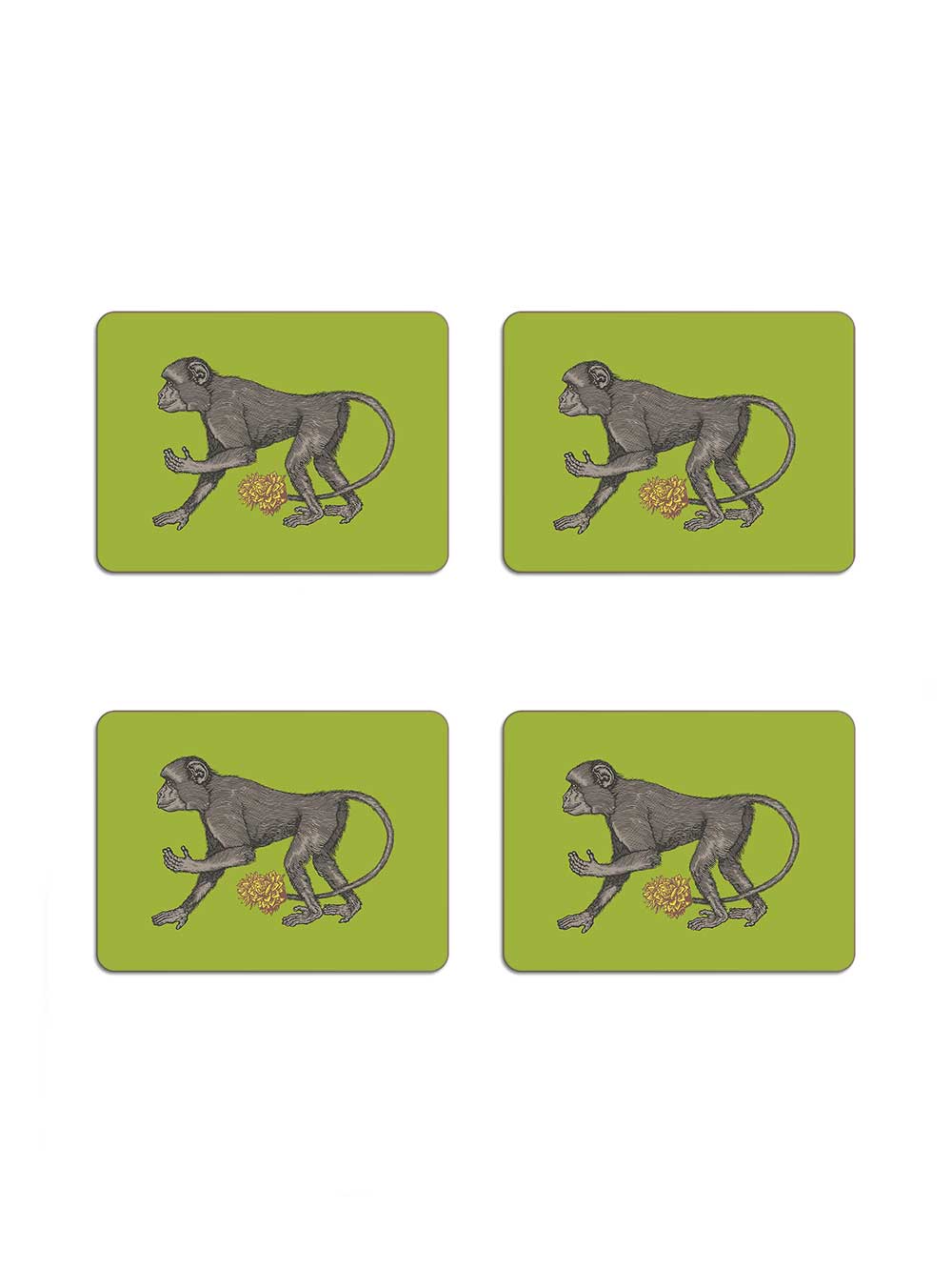 Monkey Set of 4 Table Mats