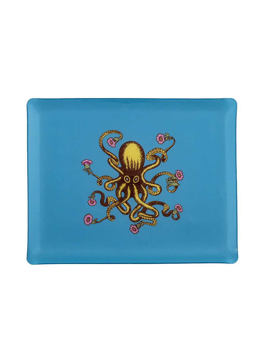 Octopus Rectangular Acrylic Tray Artwork by Puddin’Head with Avenida Home