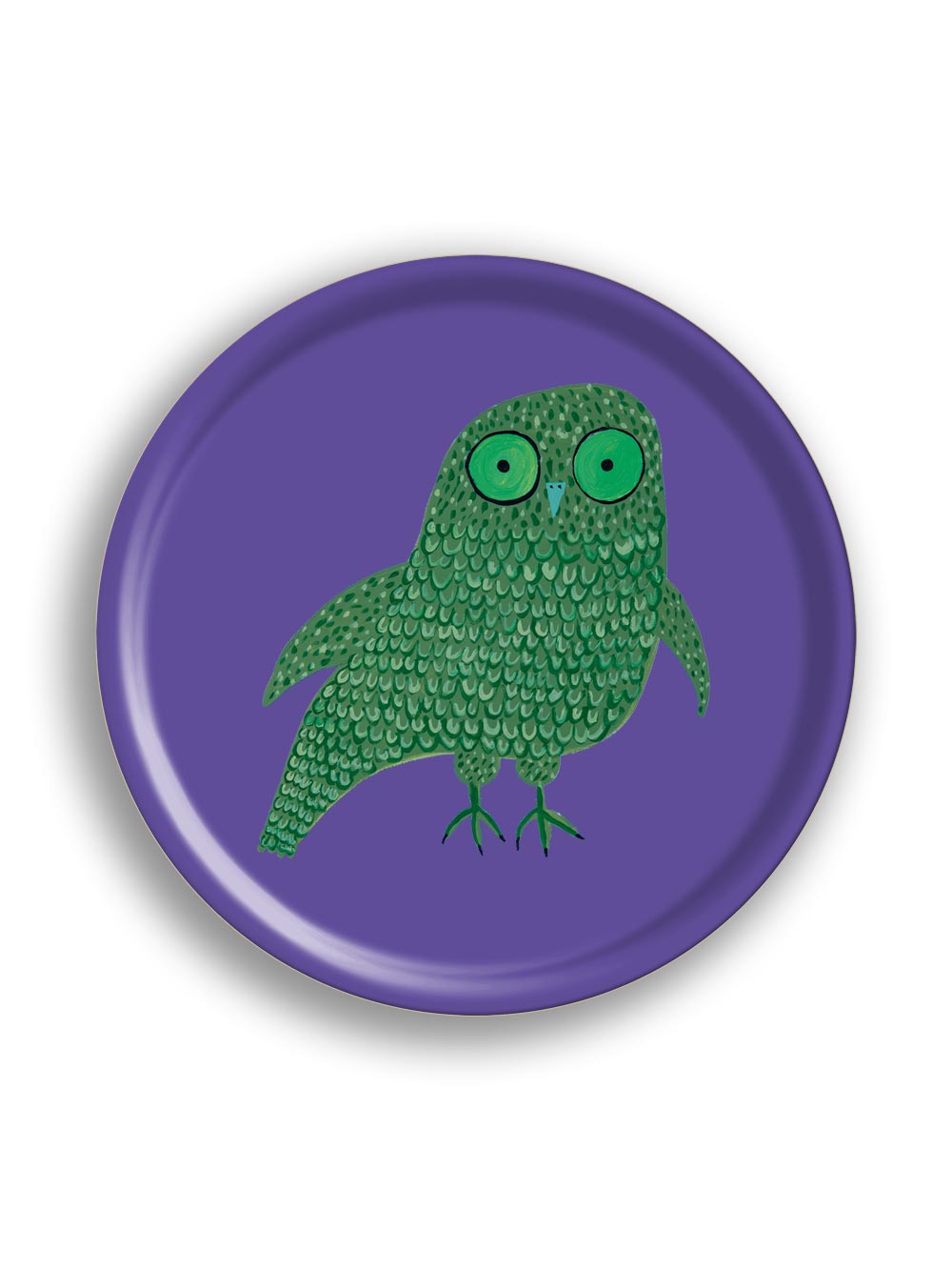 Purple Owl Round Tray Design by Studio Avenida, Avenida Home's own design house