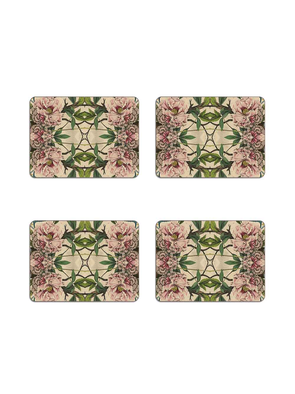 Peonies Set of 4 Table Mats
