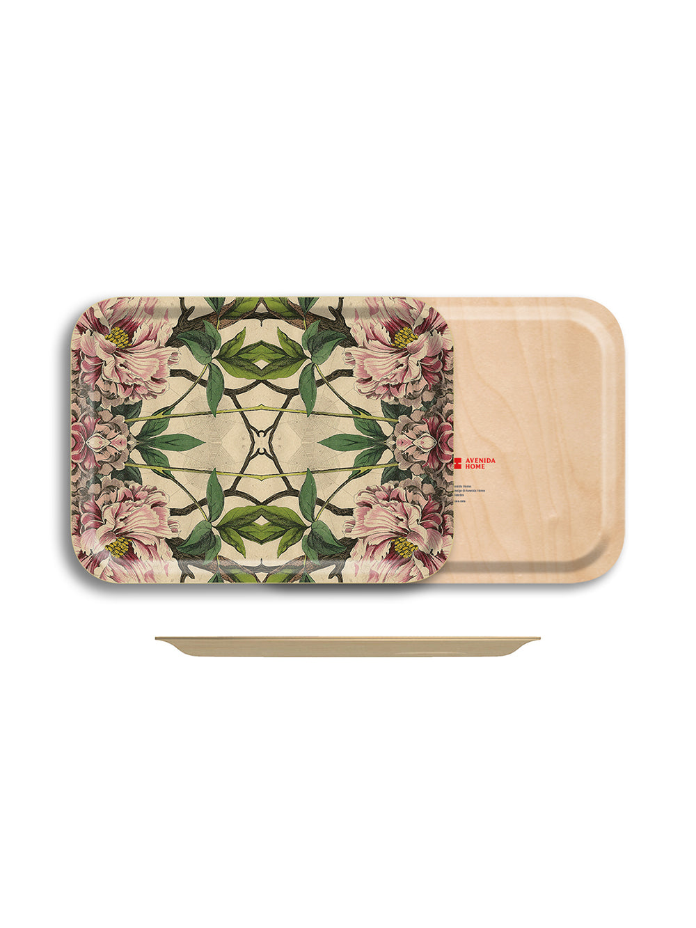 Peonies Small Birch Wood Tray