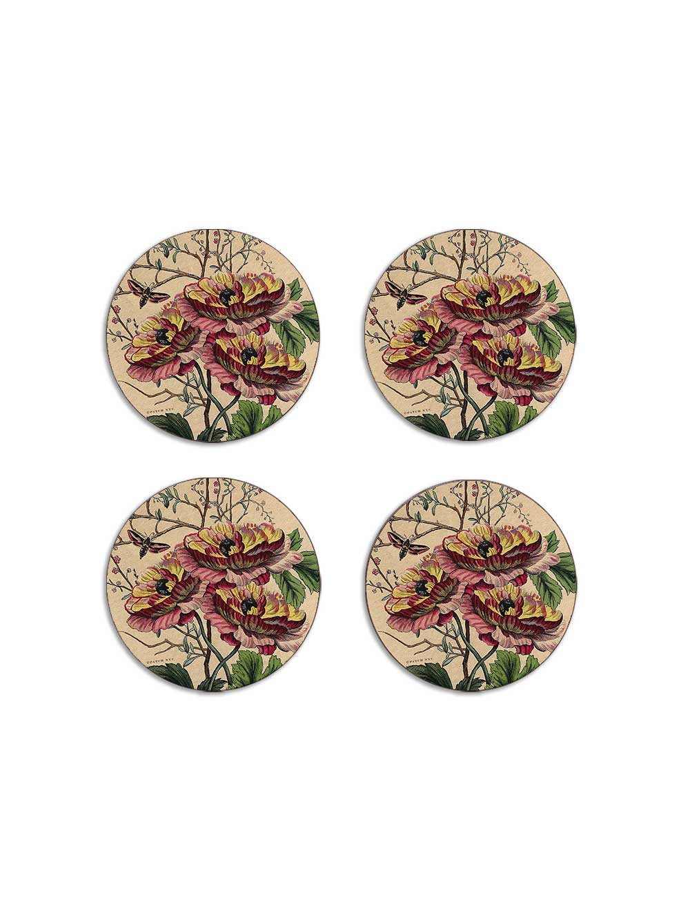 Poppy Set of 4 Coasters