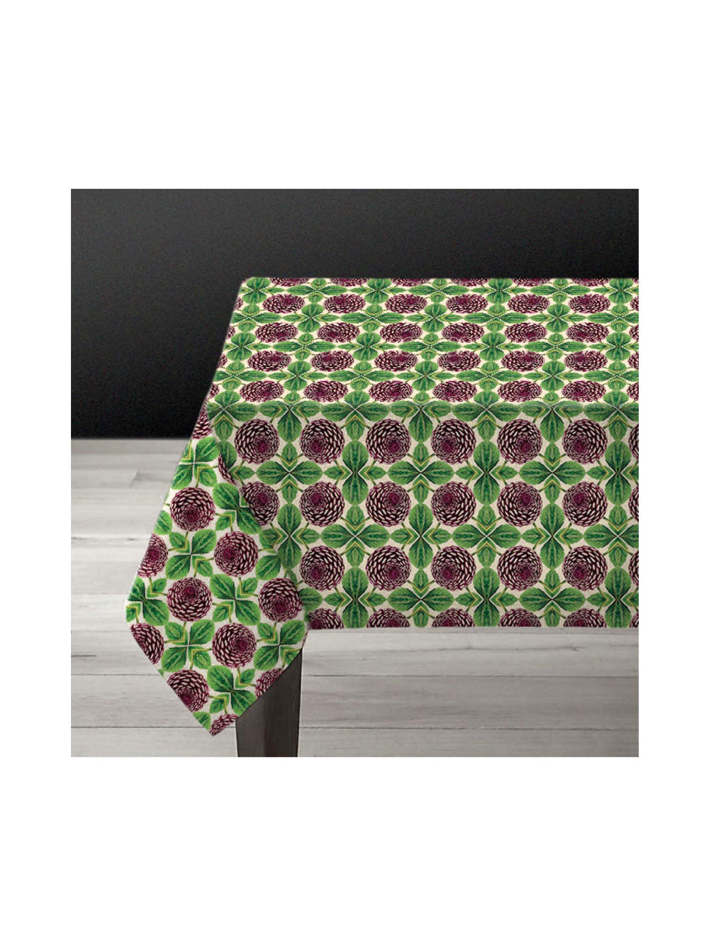 Purple Dahlia Large 1.5 x 3m Linen Tablecloth Design by Avenida Home with PATCH NYC