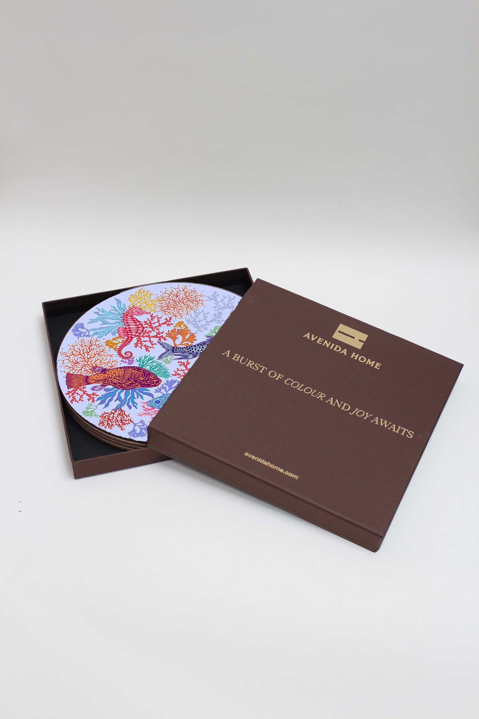 Reef Set of 4  Round Placemats