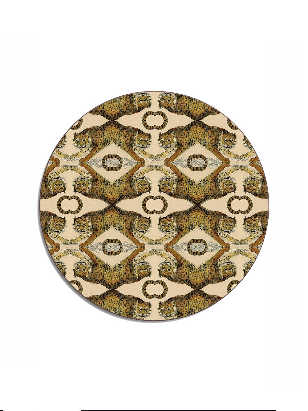 Tiger Round Placemat Design by Avenida Home with PATCH NYC 