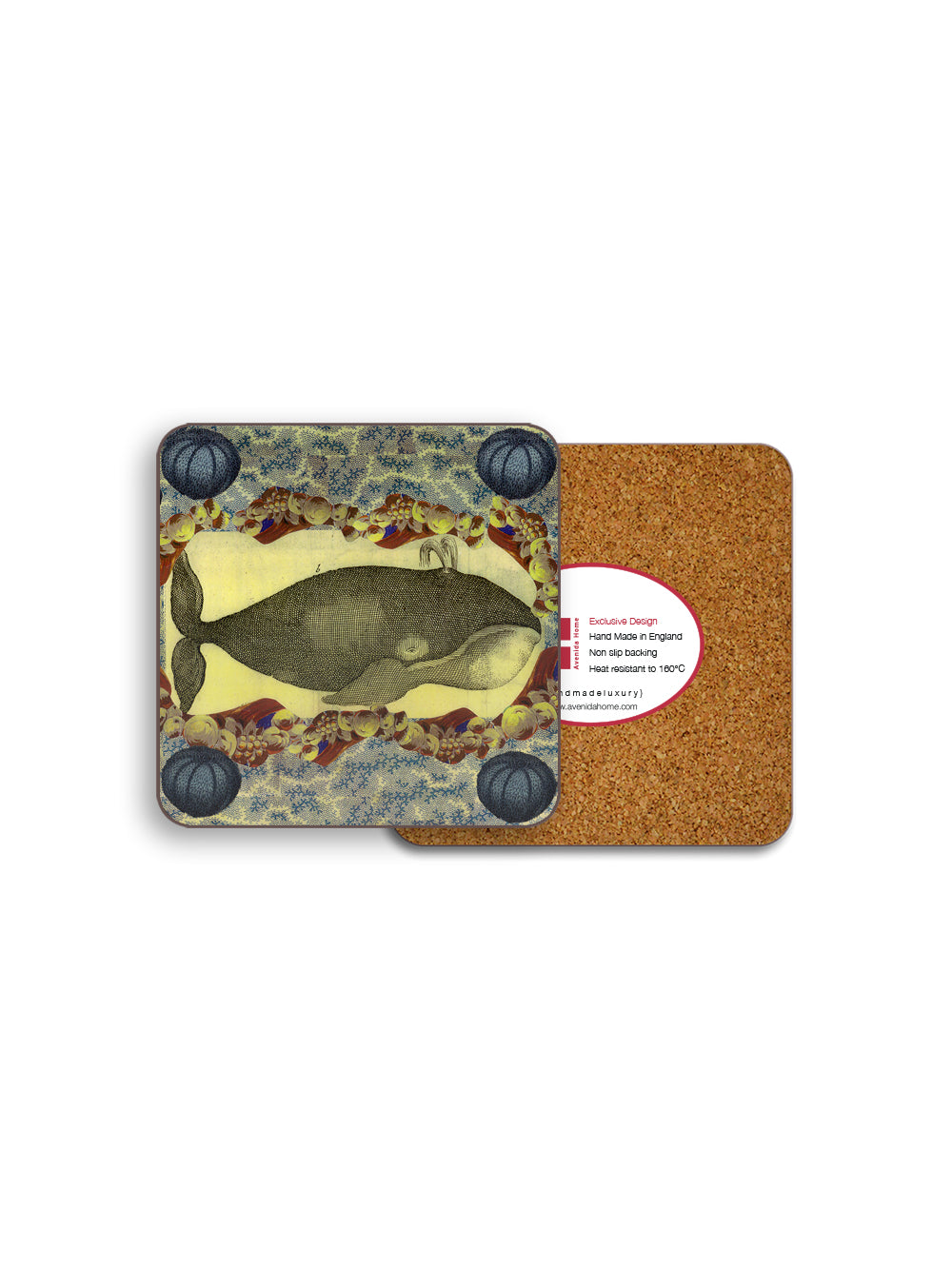 Whale Urchins Square Coaster