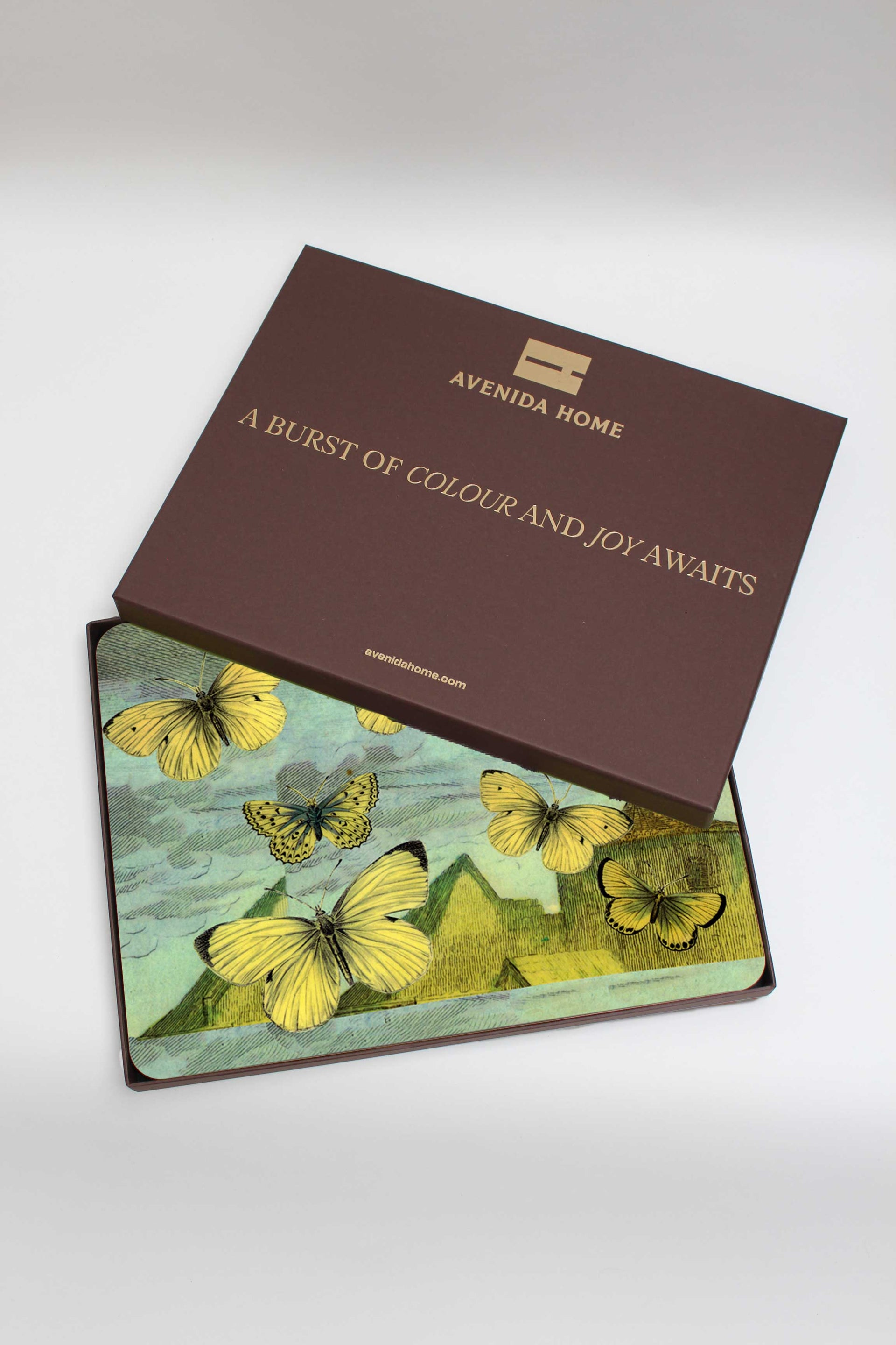 Yellow Butterfly Set of 4 Table Mats