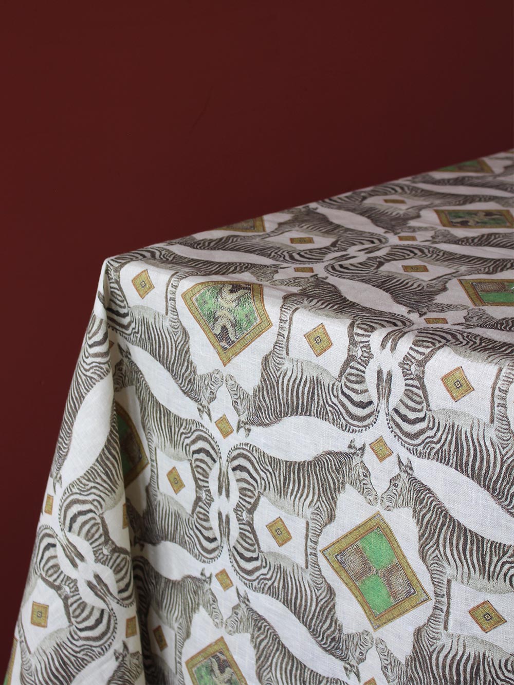 Zebra Large 1.5 x 3m Linen Tablecloth