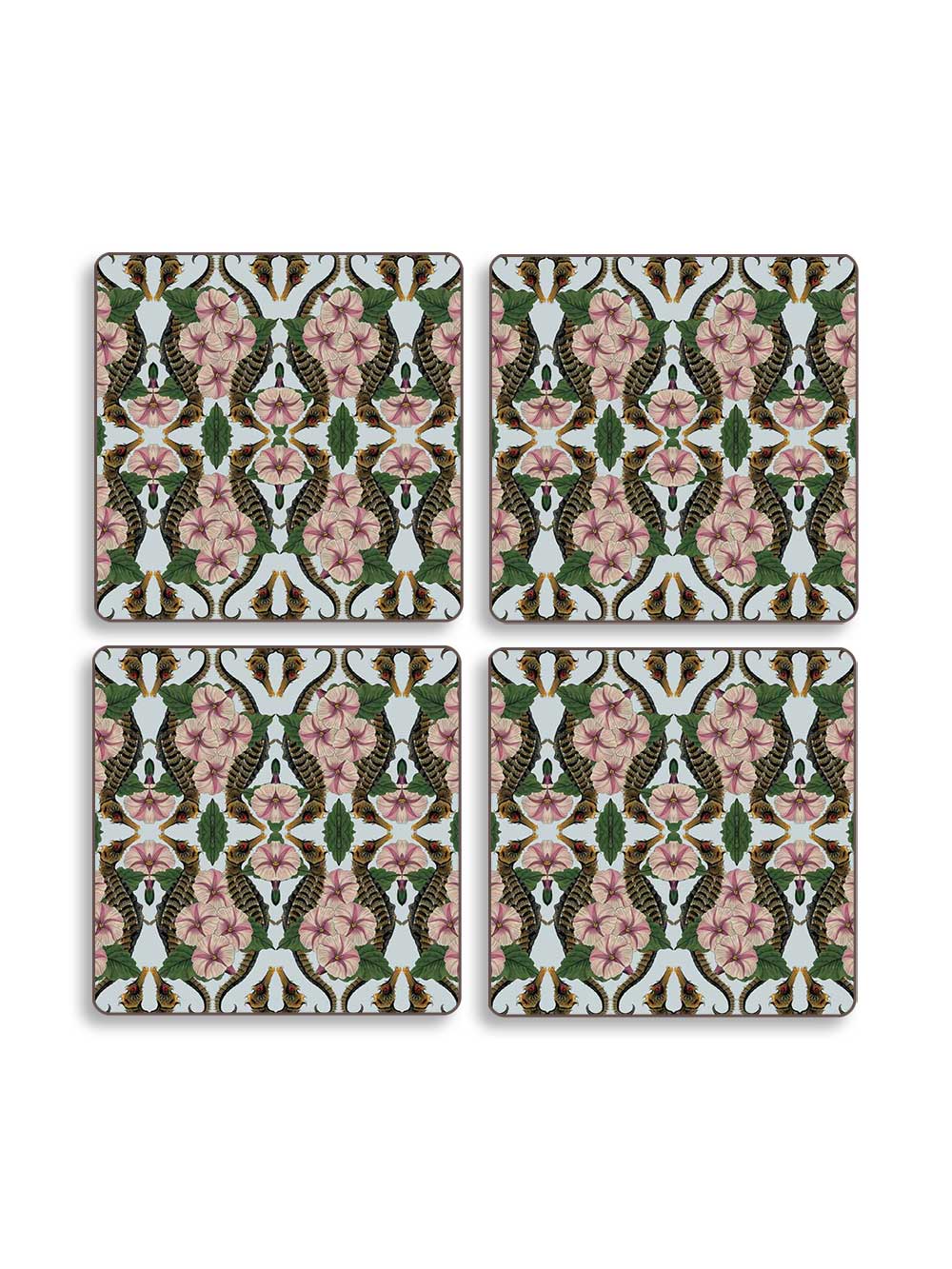 Floral Seahorse Set of 4 Placemats